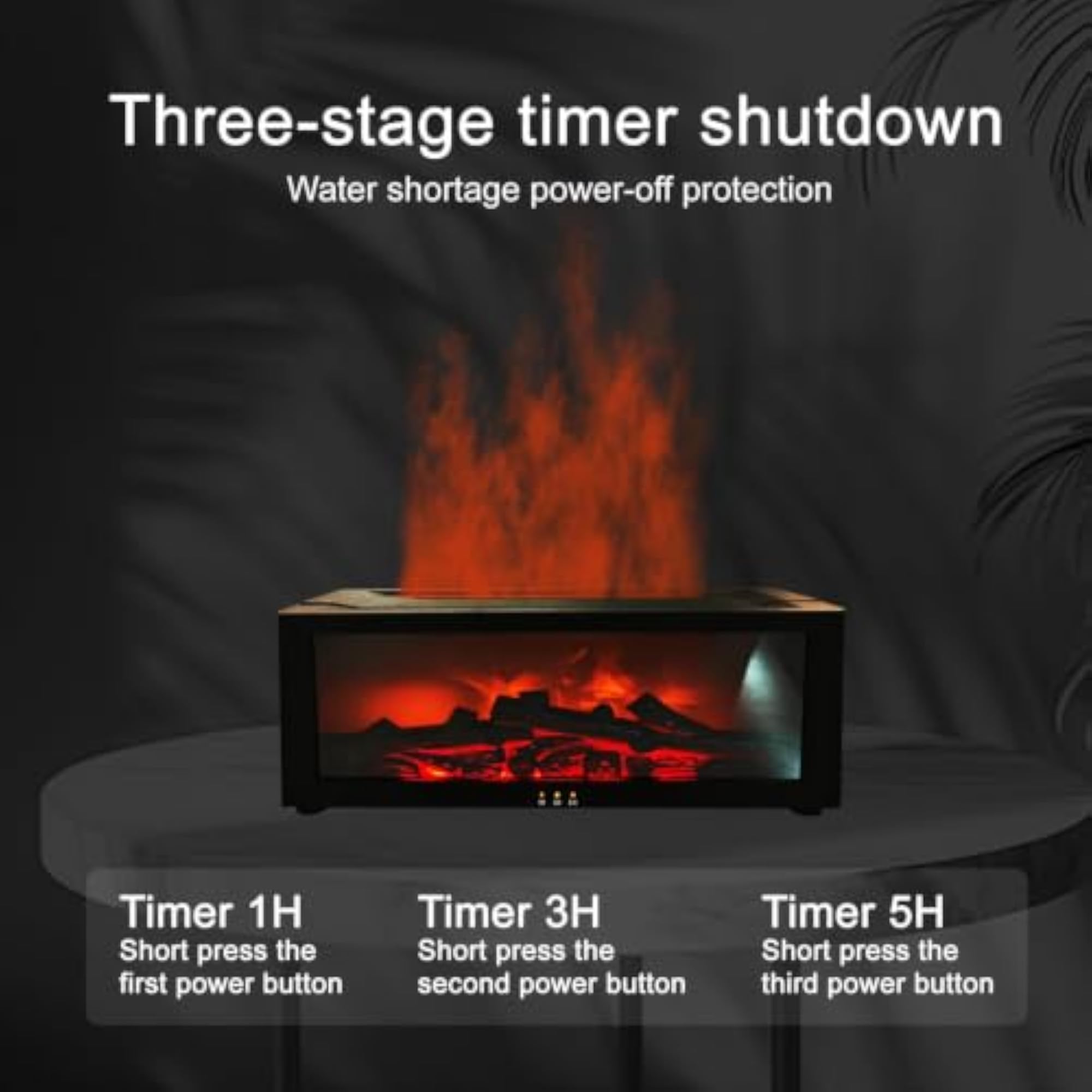 Flame Aroma Diffuser, 250ml Ultrasonic Humidifier